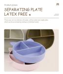 Food Grade Silicone Baby Cat Divided Plate Feeding Bowl Cartoon Fox Dishes