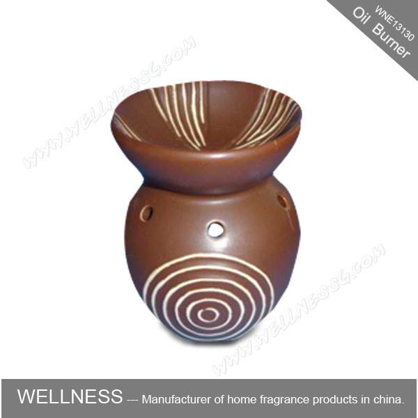 Quality Different Classic Shaped Ceramic Aroma Oil Burner With Spiral Pattern for sale