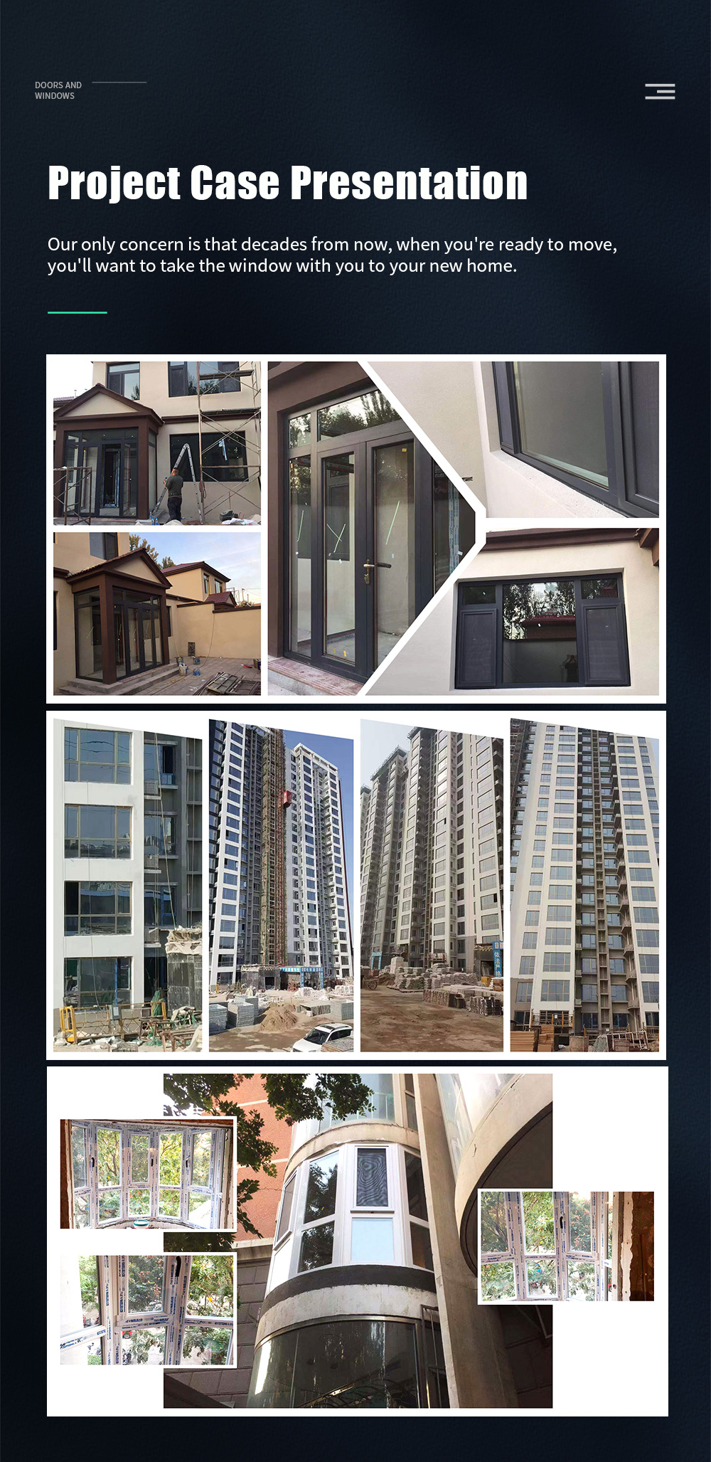 Wind Pressure Resistance Level 9 Triple Glazed Casement Windows for Custom Production