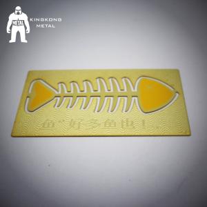 Wholesale Blank Customized Shiny Gold Metal Business Card Hollow Out Etch Logo from china suppliers