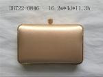 Diamond Closure Black Satin Clutch Bag , Wedding Party Gold Box Clutch Bag