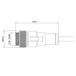 Male Female Waterproof Circular Connector Straight Plastic Screw Assembly