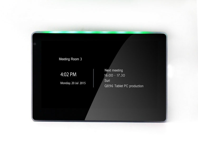 Android Wall Mounted POE 7'' Tablet With LED Light With USB OTG For Meeting Room Reservation