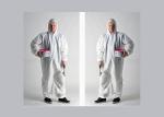 Liquid Resistant Disposable Protective Suit , Disposable Hooded Coveralls