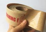 Water Active Fragile Printed 44.7N/25mm Kraft Gummed Paper Tape