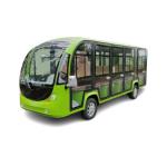 Green Color Electric Sightseeing Bus With 7.5 Kw Motor 72V Battery