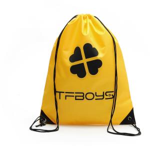Wholesale Yellow Nylon 190T Drawstring Packaging Bags 10Kg Durability from china suppliers