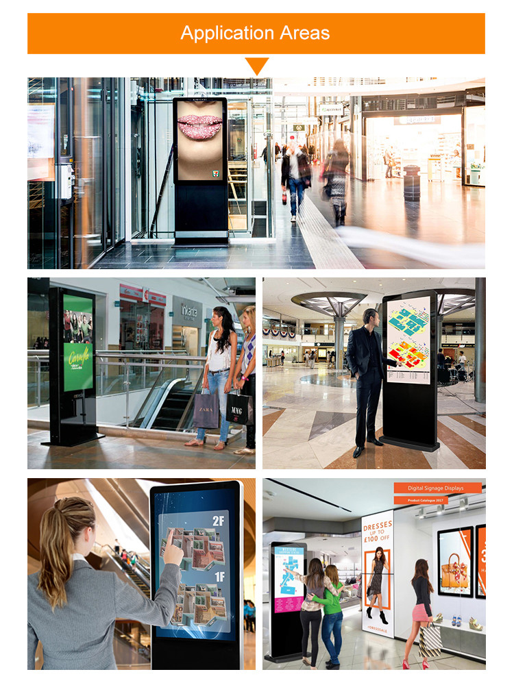 TFT Type Lcd Ad Display 50 Inch x2 Loudspeaker Video Player 1080p FHD 500cd/m2