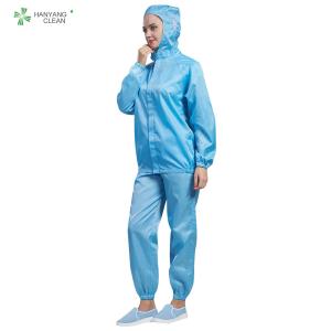 Wholesale 75D 100D Yarn Anti Static Garments 100D Yarn Pharmaceutical Reusable Cleanroom Gowns from china suppliers