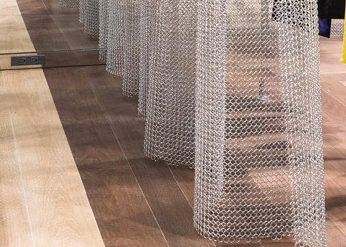 316 Stainless Steel Chainmail metal Ring Mesh For Space Partition