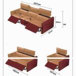 BN Space Capsule Italian Minimalist Leather Functional Sofa Corner Living Room