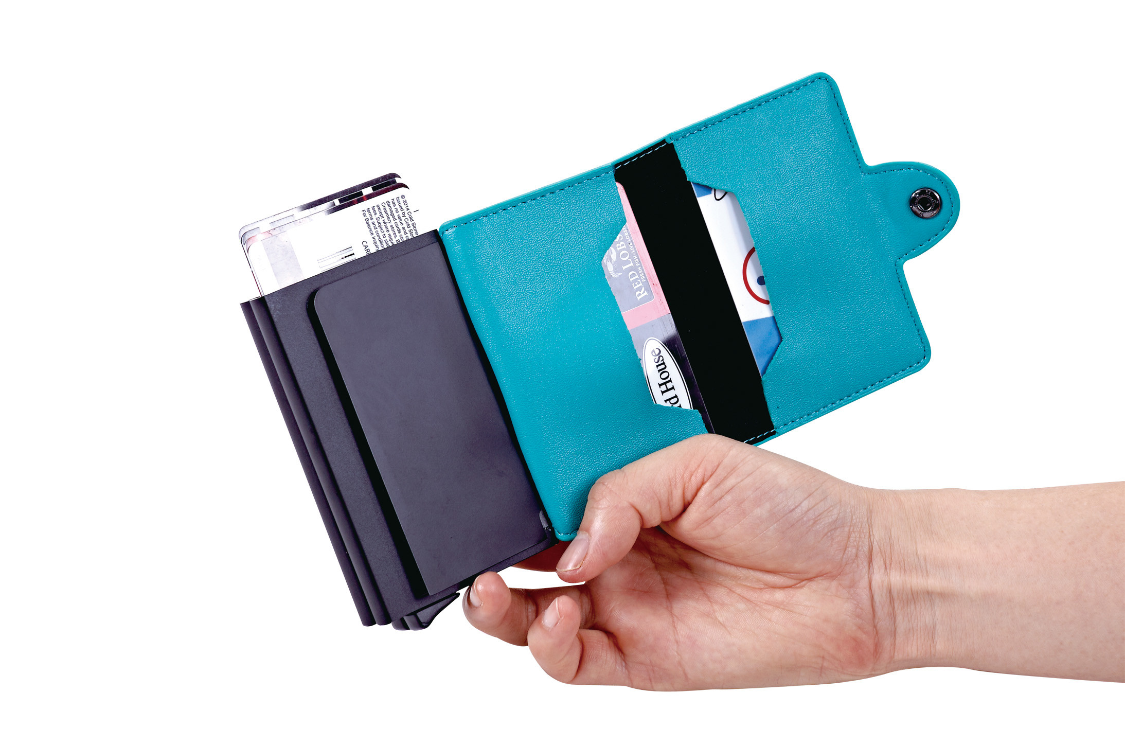 RFID Magnet Closure Credit Card Holder Wallet Rectangle Shape For Promotion And Souvenir Gift
