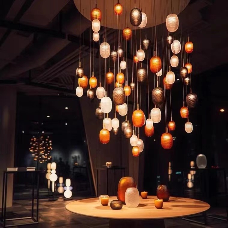 MODERN HOME GLASS SHADE PENDANT LAMP CHANDELIER LAMP MODERN PENDANT LIGHT