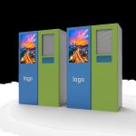 Old Cloth / Bedding RVM Reverse Recycling Vending Machine For Supermarket