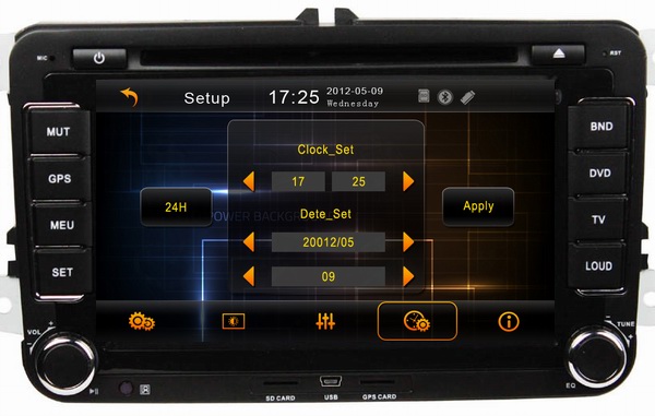 ouchuangbo car dvd navigation for Volkswagen Golf 5 with DVD MP4 media player OCB-7008