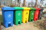 120 litre medical plastic pedal waste bin rubber wheel