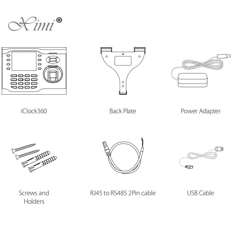 TCP/IP 8000 Users And 125KHZ RFID Card Fingerprint Time Attendance With T9 Input ZK iclock360 Biometric Time Recording