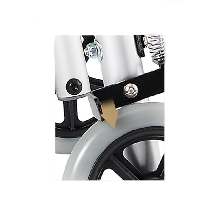 Aluminum Folding Adjustable Walking Frame With Wheels And Break