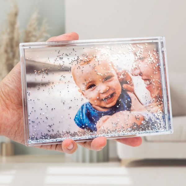 Sublimation Glitter Liquid Photo Frame With Printable Aluminum Sheet Diy Custom Photo Printing Liquid Picture Frame