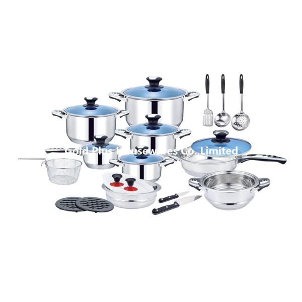Pots and pans 25pcs non stick soup pot stainless steel kitchen utensils long