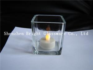 Wholesale Square glass candle holder for decoration from china suppliers