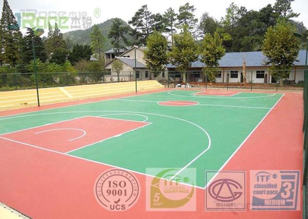 Synthetic Rubber Modular Sports Flooring , Outdoor Sport Court Tiles Low Heat
