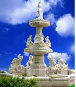 Wholesale Stone Fountain Carved Marble Water Fountain for Garden Outdoor (YKOF-6) from china suppliers