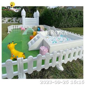 Wholesale Green Soft Play Equipment Kids Party Ball Pit Inflatable Bounce House Outdoor from china suppliers