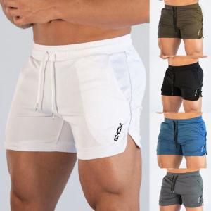 Wholesale 97% polyester Breathable White Running Wear Training Shorts With Convenient Pockets from china suppliers