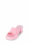 High End PVC Womens Wedge Heeled Shoes 7cm Platform Wedge Slippers