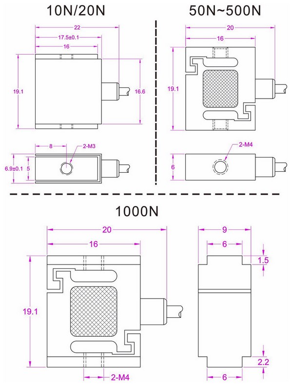 mark-10 miniature force sensor R04