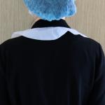 Disposable PE 70x110CM Blue/White Protect Safety Plastic Apron Roll Waterproof