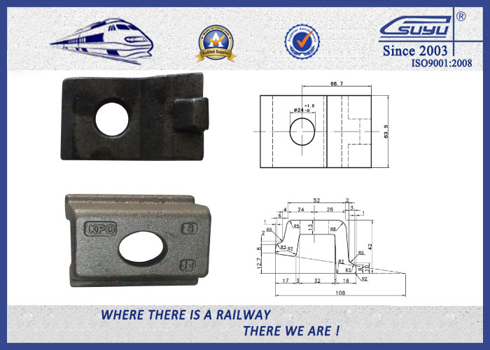 DIN5906 Standard Rail Clip / Rail Fixing Clip For American Railway Fasteners Market