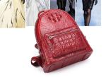 Custom logo crocodile skin bag backpack for ladies