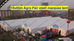 Inflatable Roof Cover Outdoor Show Tents 18 x 60m Plat Form Inside For Trade