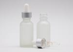 Frosted Transparent Essential Oil Dropper Bottles 30ml , Cosmetic Glass Dropper