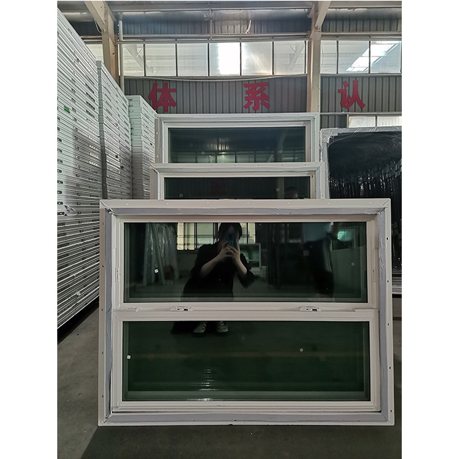 Plastic Vertical Sliding Single Hung Windows American House Vinyl Window Black White