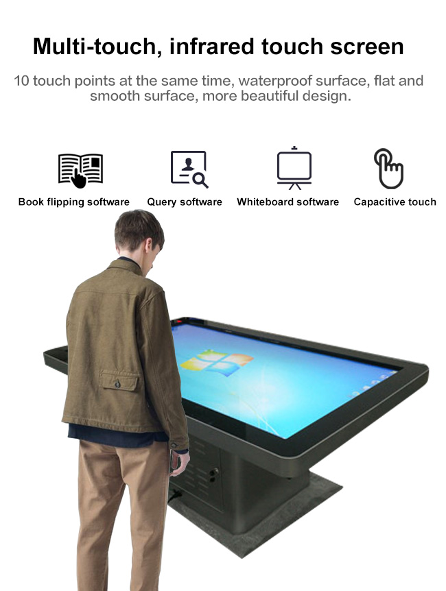 75 Inch Smart Games Table With Multi Touch Interactive Table Kid Children
