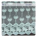 Butterfly Organza Embroidery Lace Fabric , Eco-friendly Dyeing / Normal Dyeing