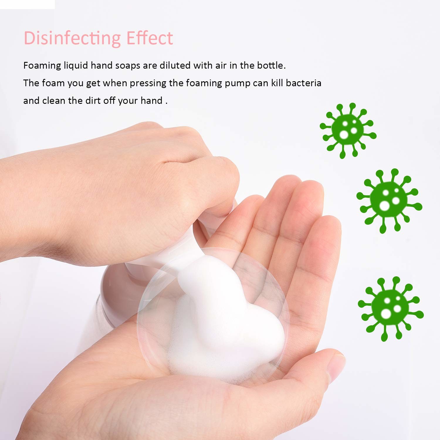 Transparent 300ml Empty Foam Pump Bottles For Shampoos Facial Cleansers