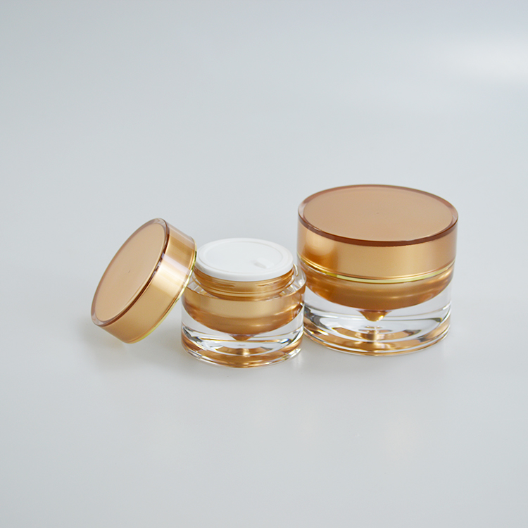 Customized Bottle Color Acrylic Cosmetic Container Cream Jar for Unique Shape Luxury