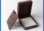 Personalized Jewelry Packaging Boxes For Small Brown veleting Earrings