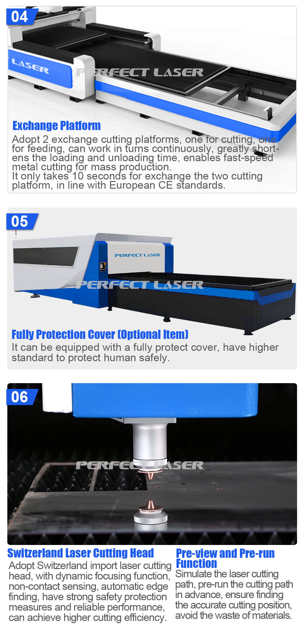 Aluminum Steel Brass Fiber Laser Tube Cutting Machine With Automatic Switching Platform