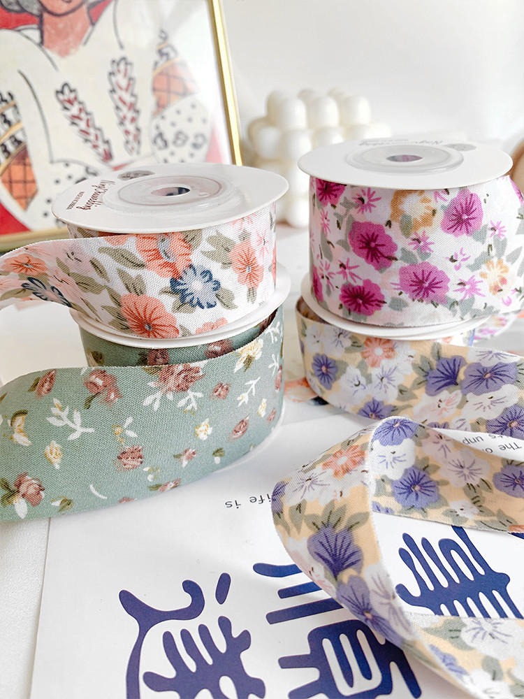 Bow Personalised Printed Ribbon 40mm Floral Printed Ribbon