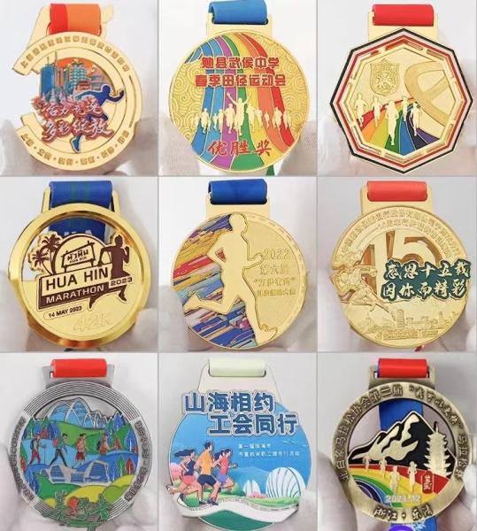 Craft Soft Enamel / Hard Enamel / 3D Zinc Alloy Gold Award Marathon Running