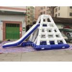 Giant Inflatable Water Volleyball Court With Trampoline For Kids And Adults Blue