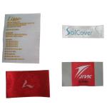 Bespoke End Fold Woven Label T Shirt Labels Taffeta Woven Fabric Clothing Brand