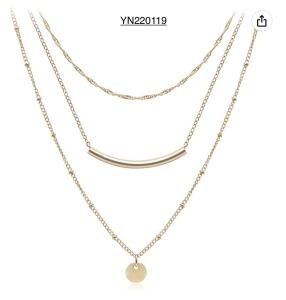 Wholesale SS Steel 45cm Multi Layered Gold Cross Necklace For Women from china suppliers