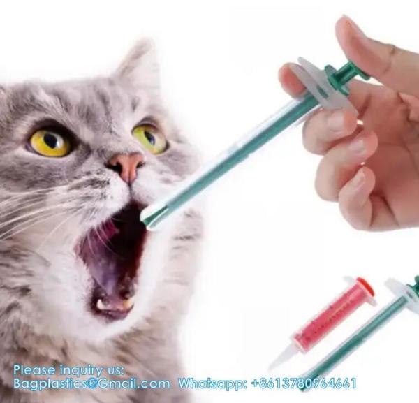 Dual Purpose Pet Pill Feeder Gun Pet Dog Cat Pill Gun Capsule Medication Syringe