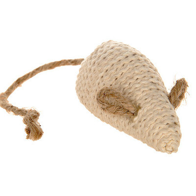 Customized Size Interactive Mouse Cat Toy Sisal Material Washable Durable